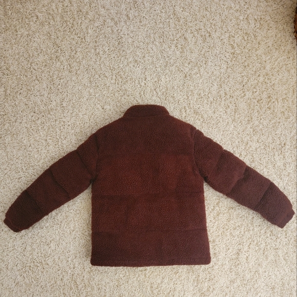 Boohooman "Chocolate" Borg puffer Jacket - Picture 2 of 2